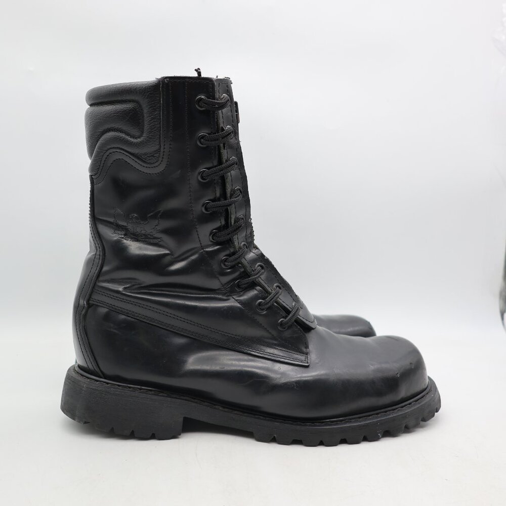 All American Boot MFG Steel Toe Patrol Men 9 EEE Black Leather FireFighter Boot